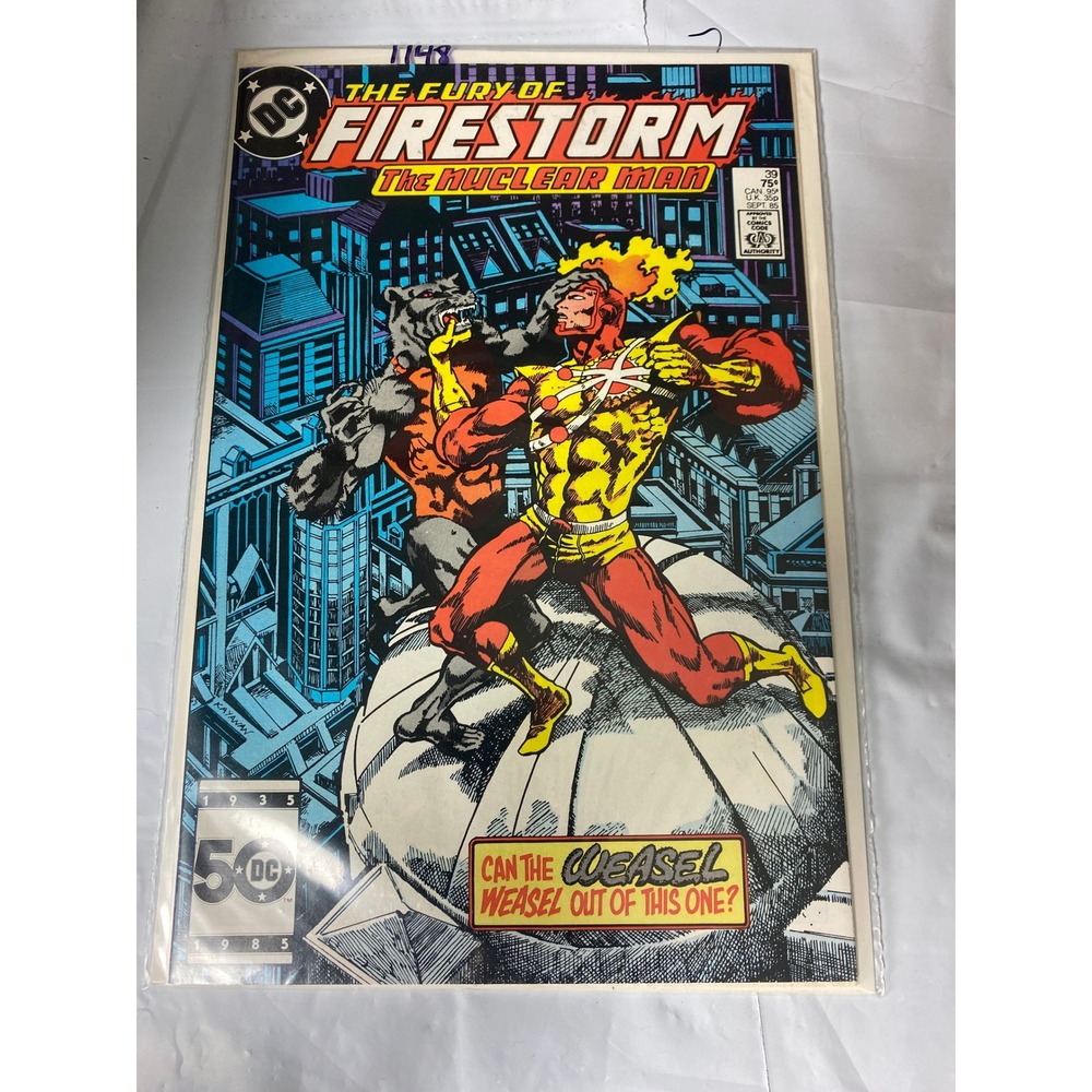 The Fury of Firestorm‎ The Nuclear Man 39 DC Comics 1985 Copper Age The Weasel